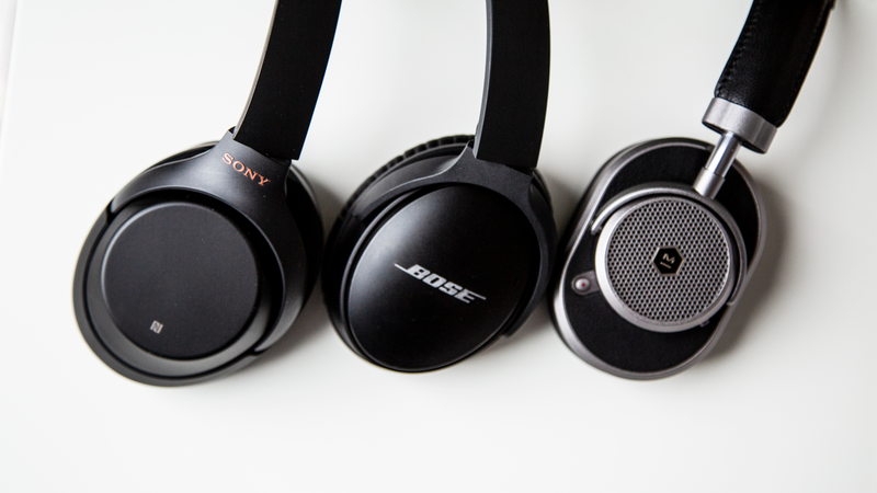 The best noise-cancelling headphones includes the $350 Sony 1000x (left), the $350 Bose QuietComfort 35ii (center), and now, the $500 Master & Dynamic MW65 (right).
